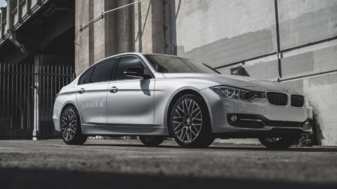 Silver BMW 3 Series - MOMO Revenge Wheels in Gunmetal