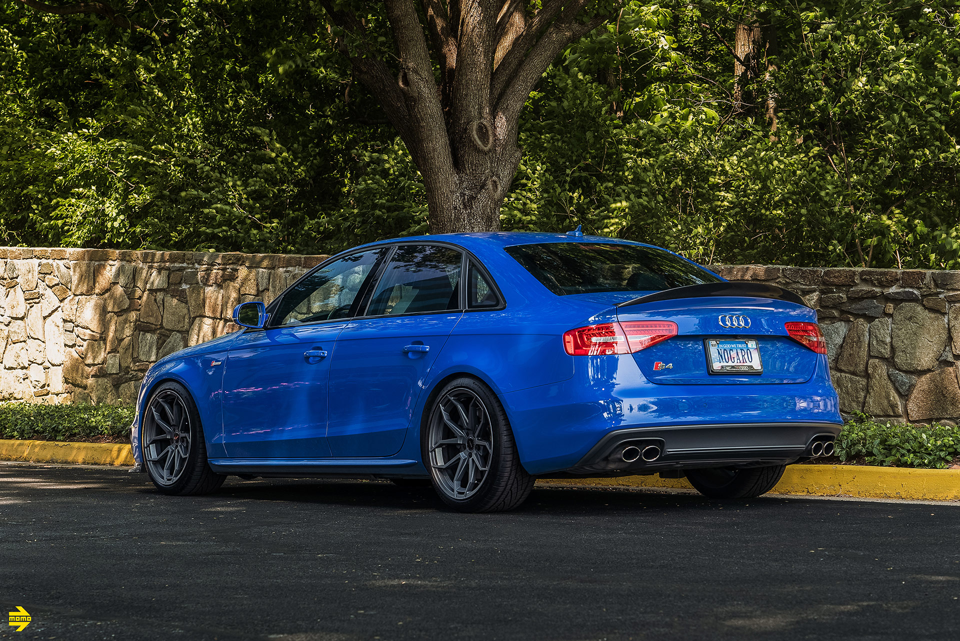Nogaro Blue Audi S4 – MOMO Anzio Wheels in Gunmetal