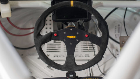 Red Bisimoto Twin Turbo Porsche Boxster - MOMO MOD. 30 Steering Wheel With Buttons